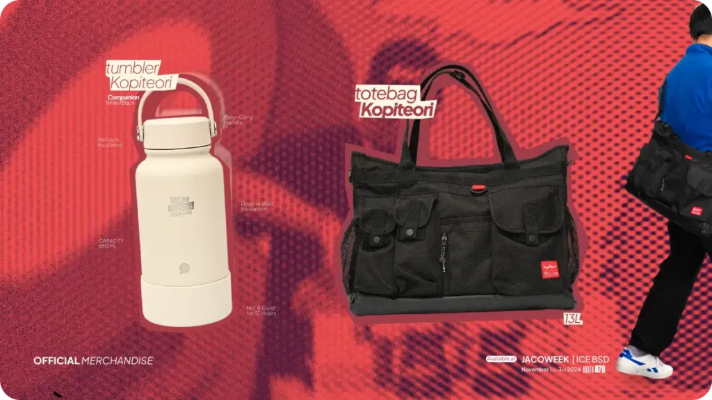 Merchandise Kopiteori at Jacoweek 2024